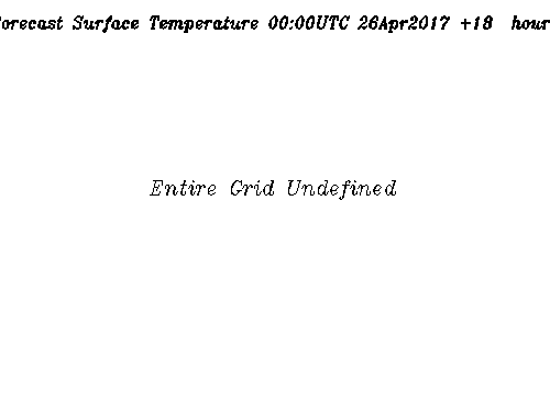 Temperature in 18 hours
